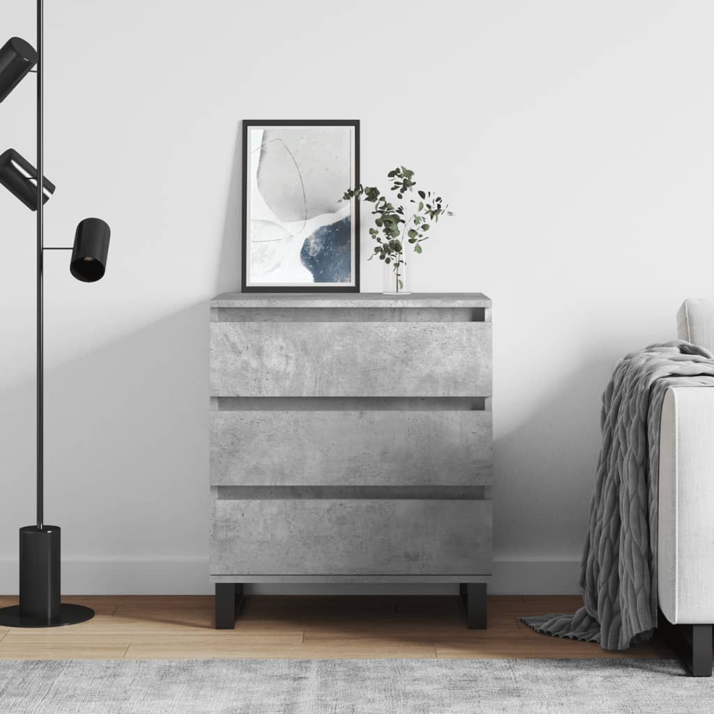 vidaXL Komoda betónovo sivá 60x35x70 cm spracované drevo