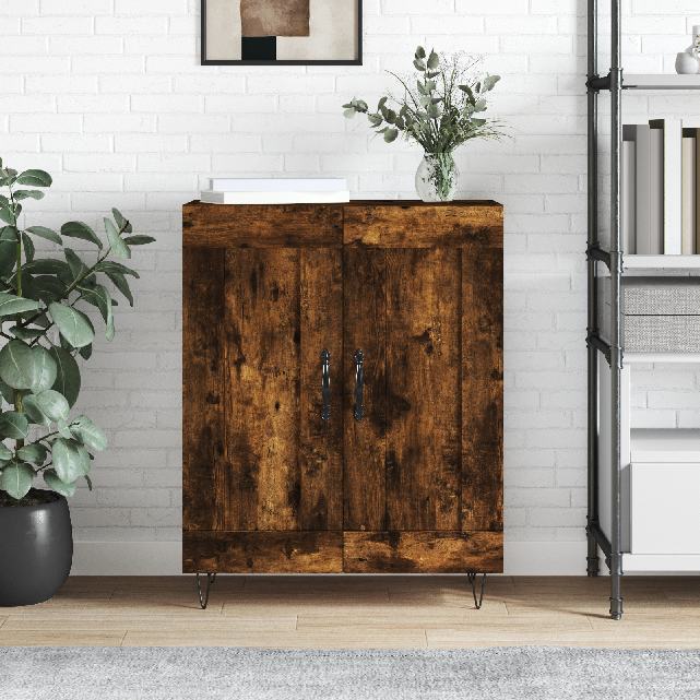 vidaXL Komoda dymový dub 69,5x34x90 cm kompozitné drevo