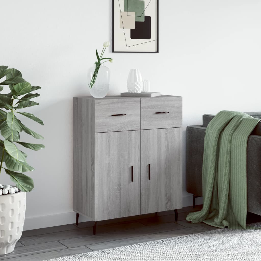 vidaXL Komoda sivý dub sonoma 69,5x34x90 cm kompozitné drevo
