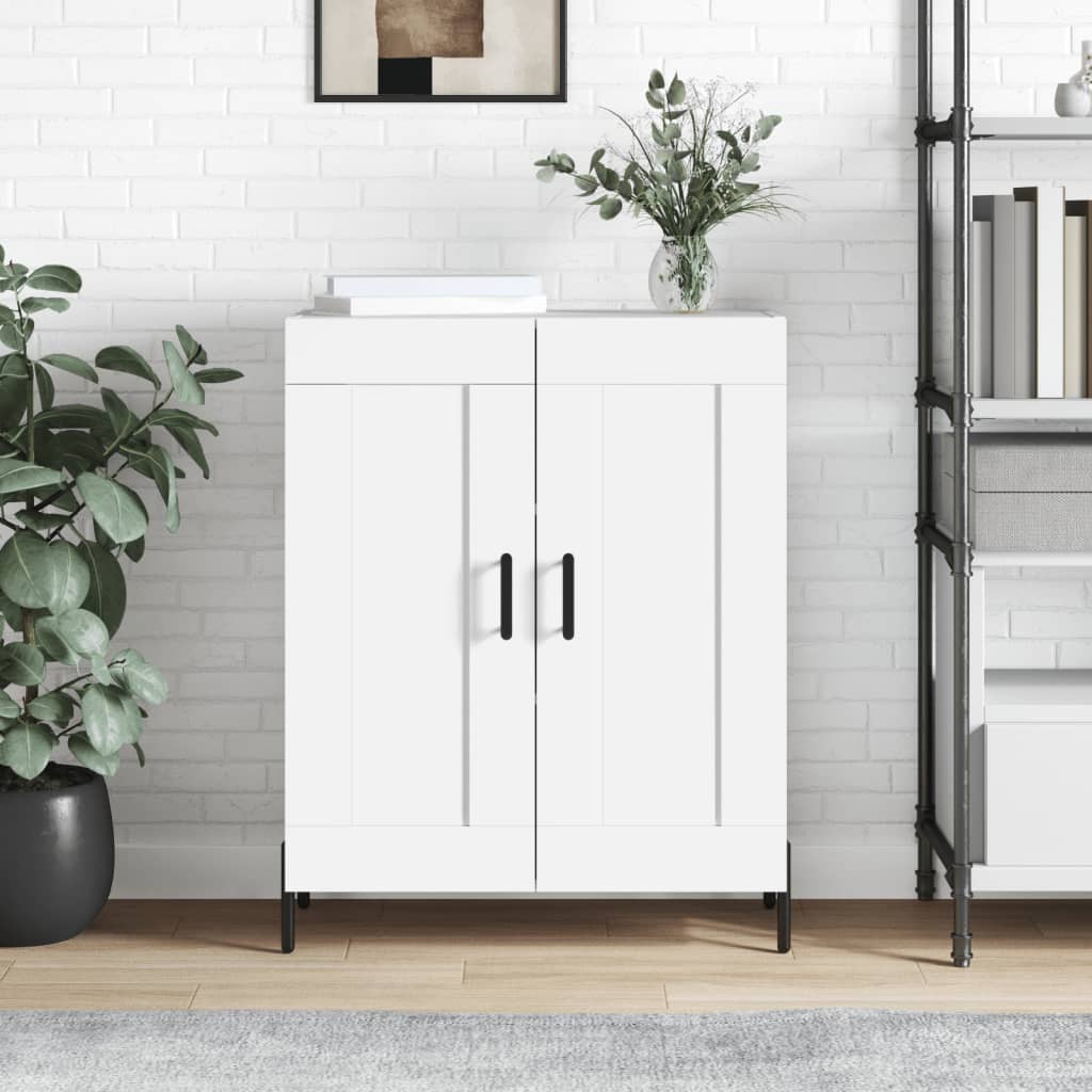 vidaXL Komoda biela 69,5x34x90 cm kompozitné drevo