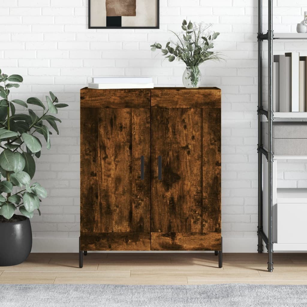 vidaXL Komoda dymový dub 69,5x34x90 cm kompozitné drevo