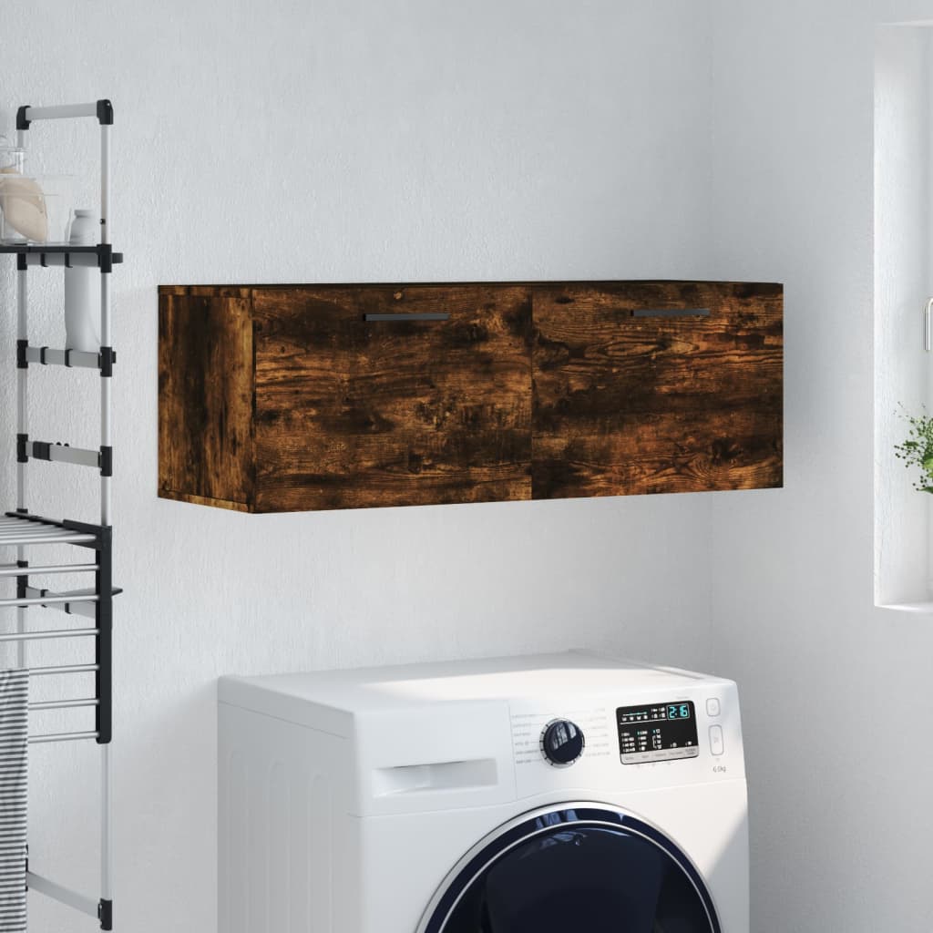 vidaXL Nástenná skrinka, tmavý dub 100x36,5x35 cm, kompozitné drevo