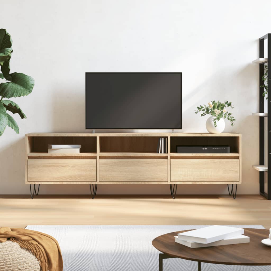 vidaXL TV skrinka dub sonoma 150x30x44,5 cm, kompozitné drevo