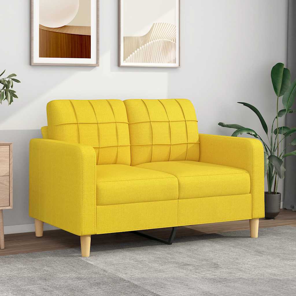 vidaXL 3-miestna pohovka bledožltá 120 cm látka