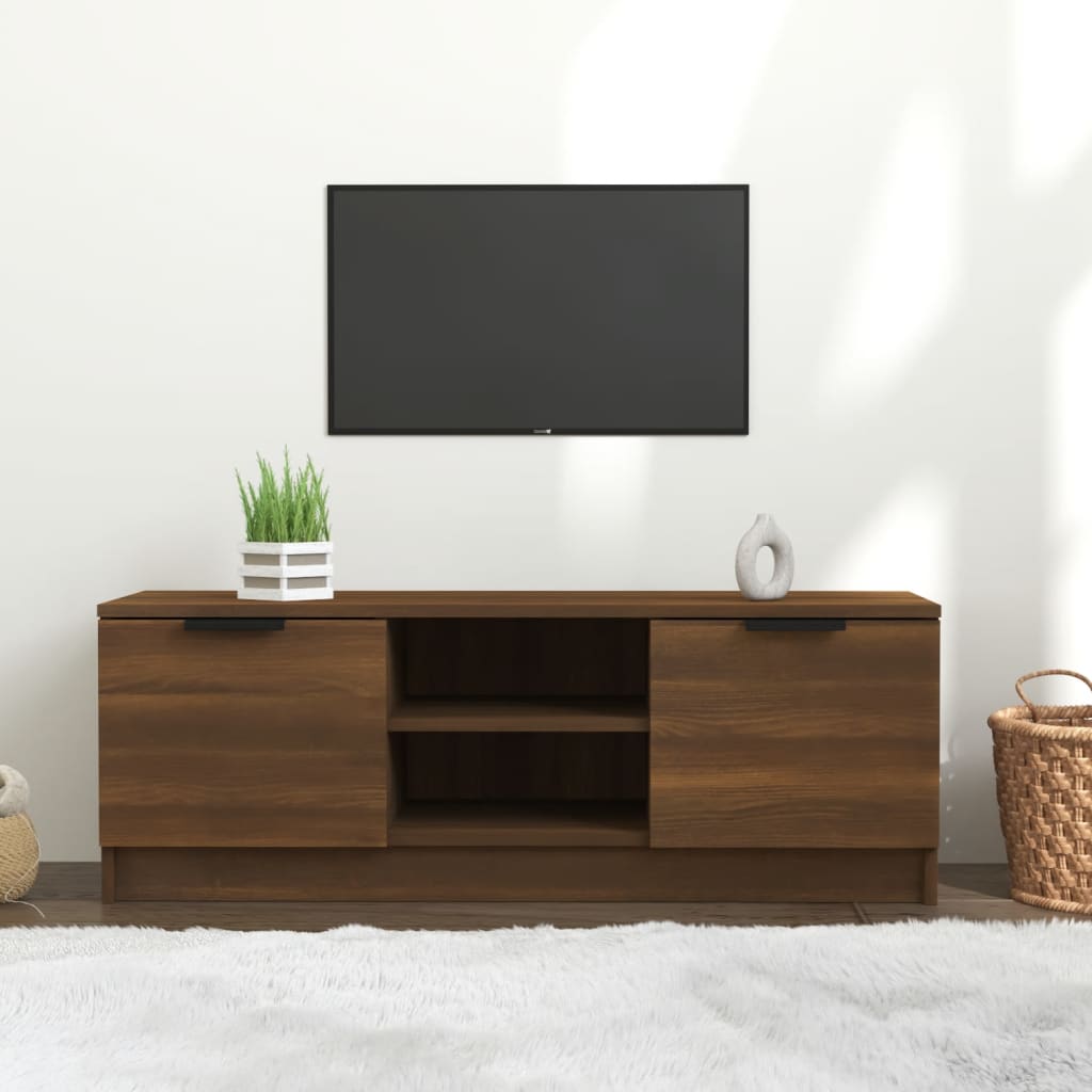 vidaXL TV skrinka, hnedý dub 102x35x36,5 cm, kompozitné drevo
