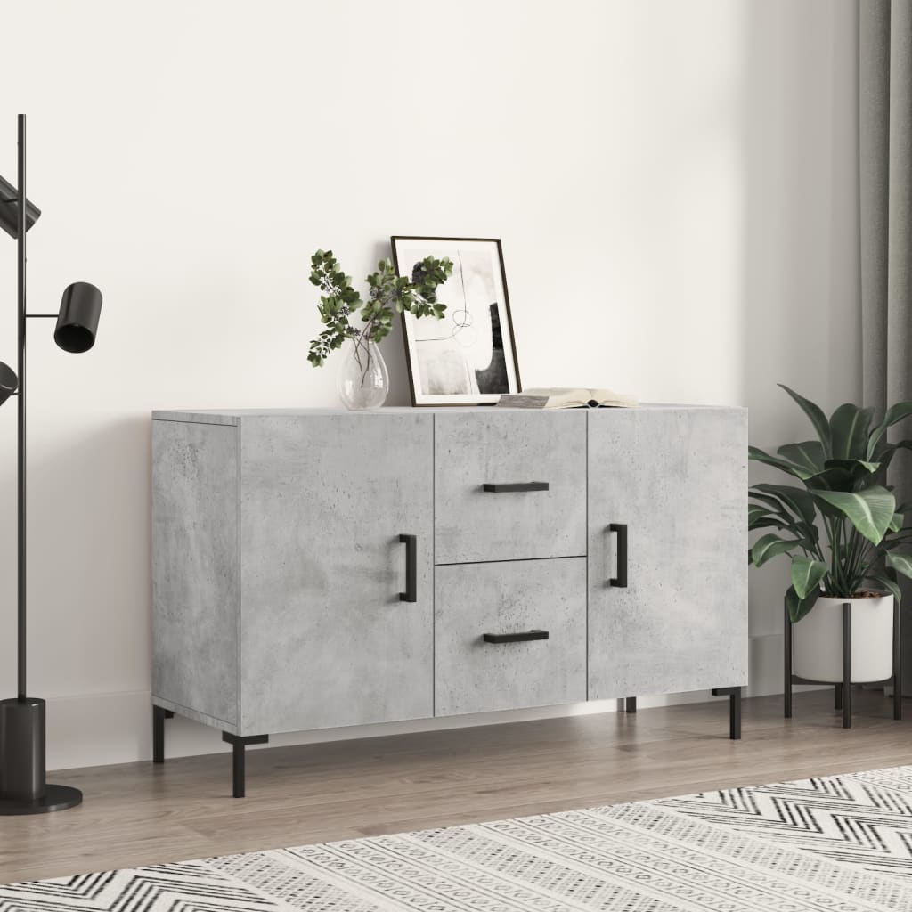 vidaXL Komoda, betónovo sivá 100x36x60 cm, kompozitné drevo