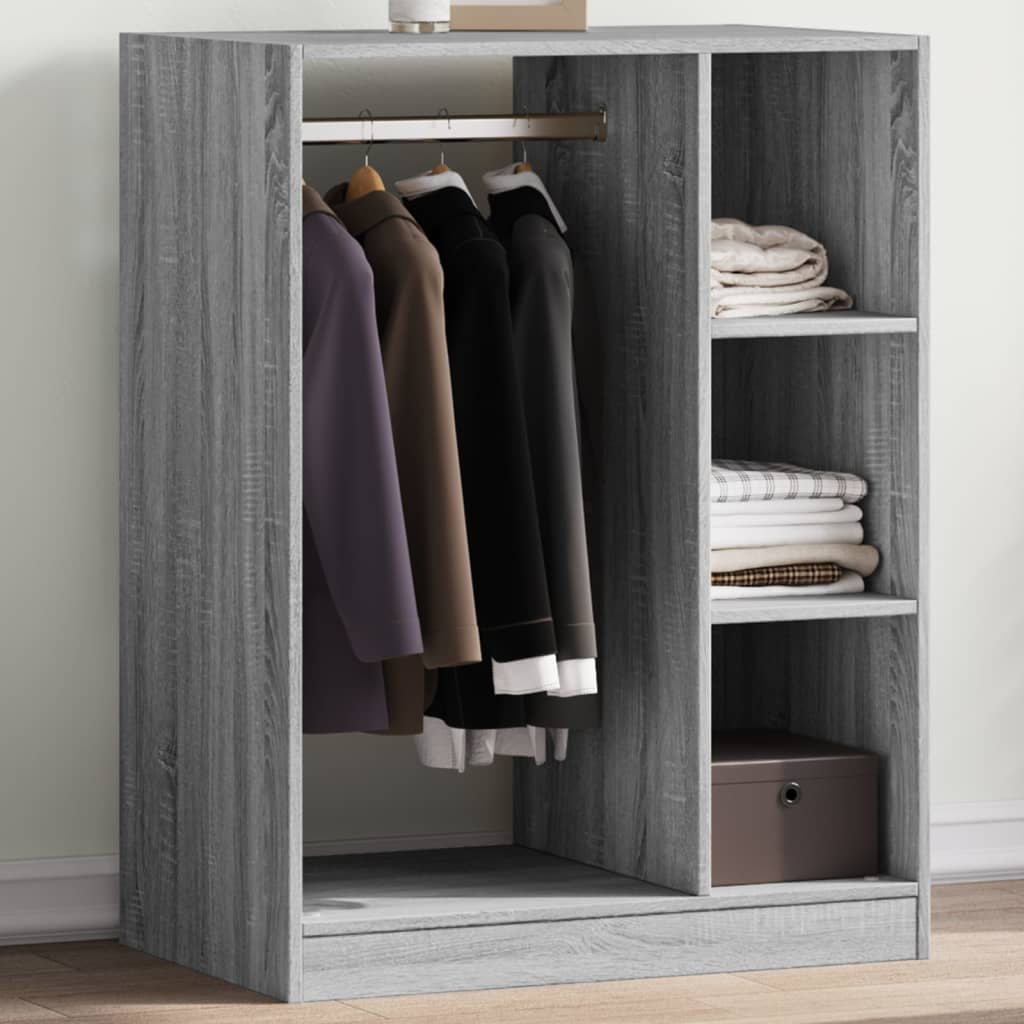 vidaXL Šatník sivý sonoma 77x48x102 cm kompozitné drevo