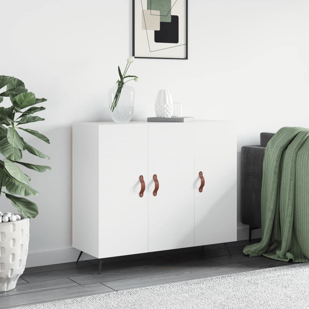 vidaXL Komoda biela 90x34x80 cm kompozitné drevo