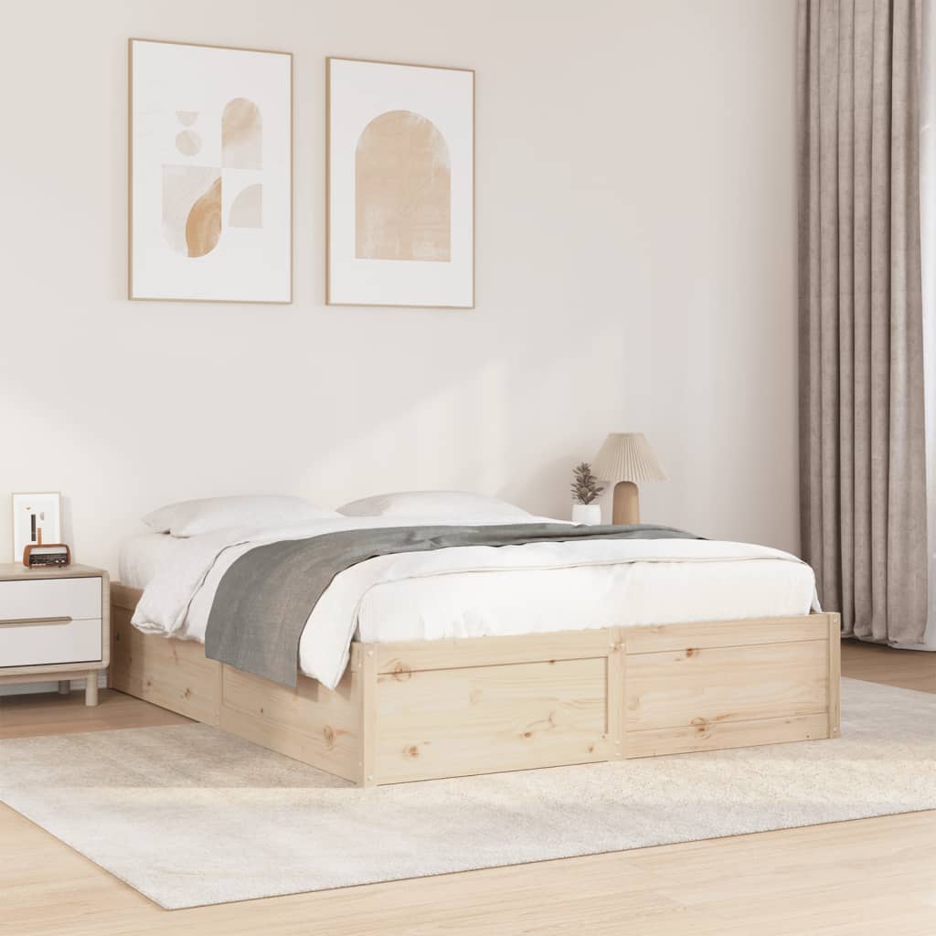 vidaXL Posteľ bez matraca 160x200 cm masívna borovica