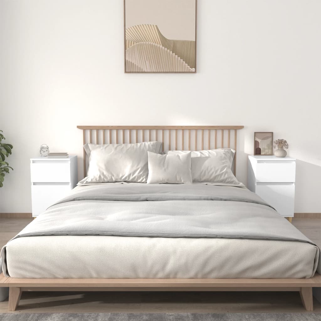 vidaXL Nočné stolíky 2 ks biele 40x35x70 cm