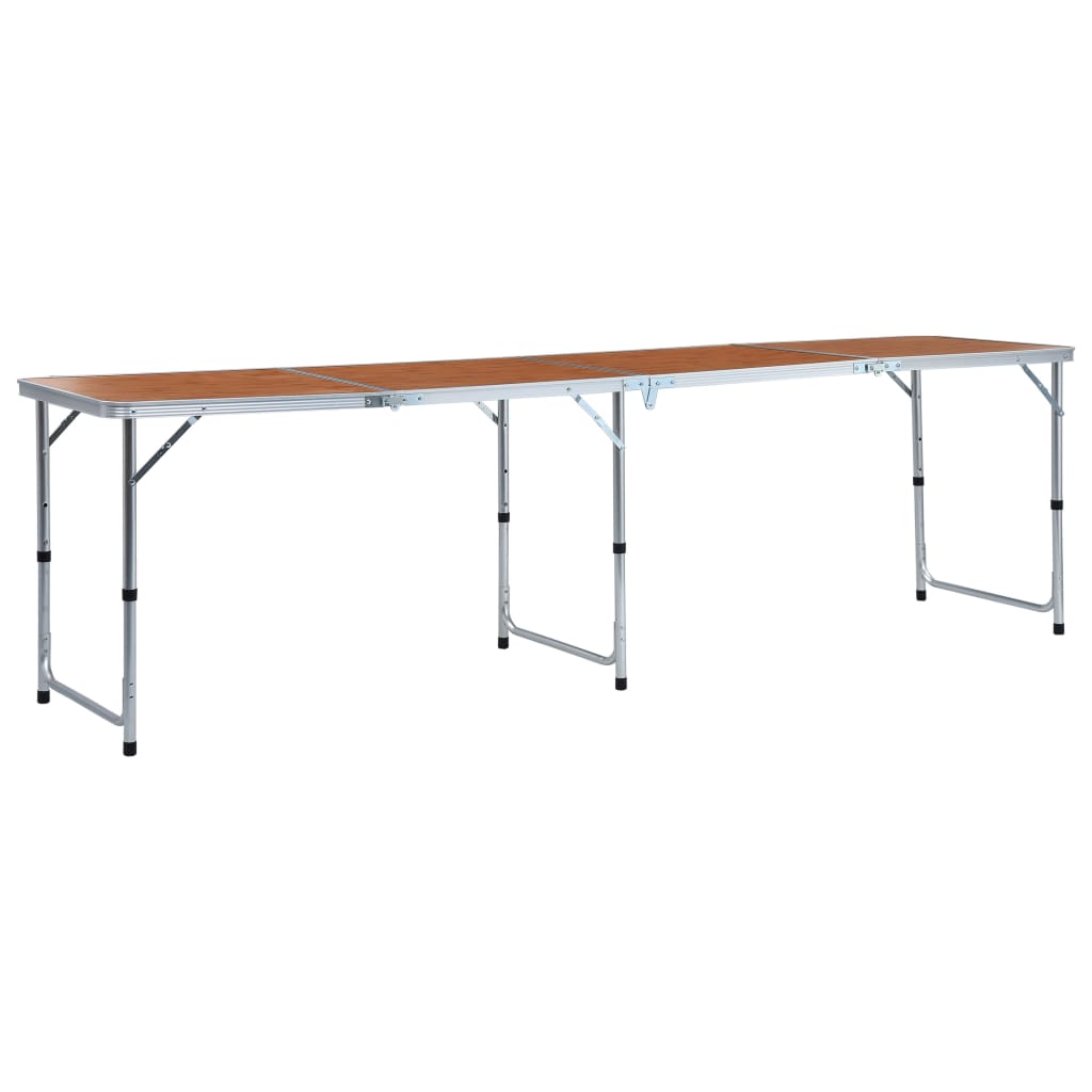 vidaXL Skladací kempingový stôl 240x60 cm hliníkový