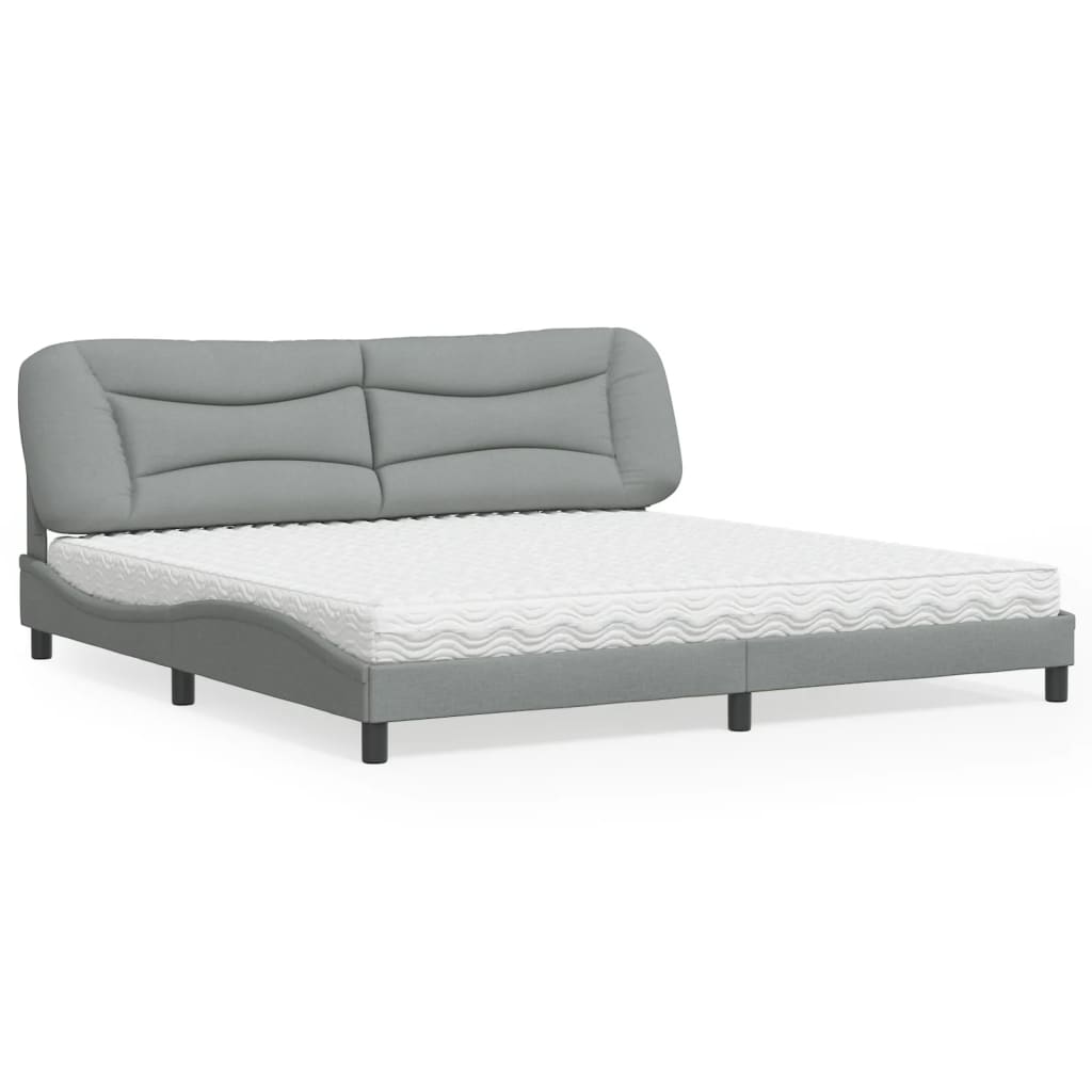 vidaXL Posteľ s matracom bledosivá 200x200 cm látka