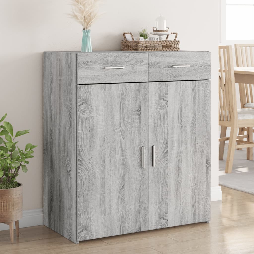 vidaXL Komoda, sivá sonoma 80x42,5x93 cm, kompozitné drevo