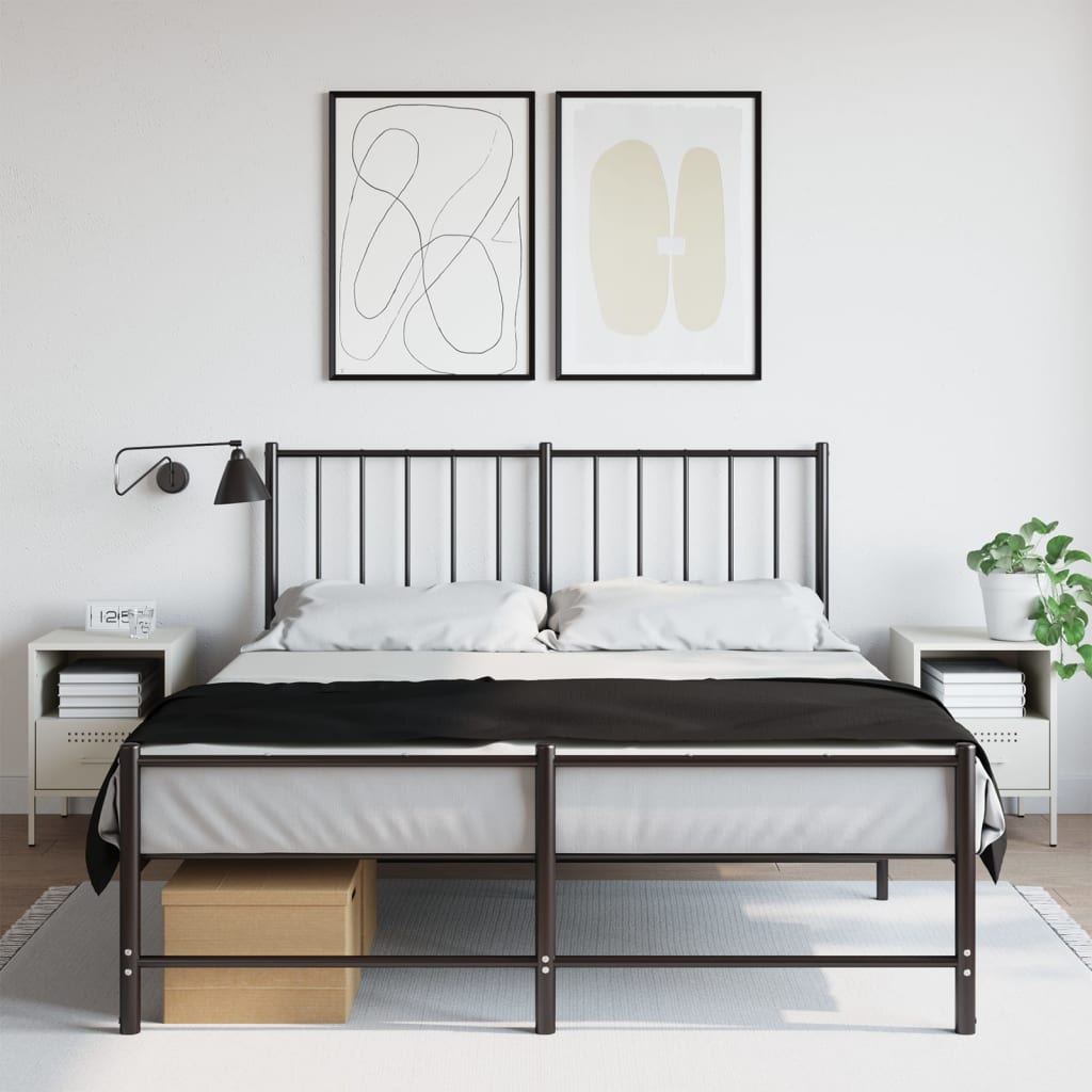 vidaXL Nočné stolíky 2 ks biele 36x39x50,5 cm oceľ