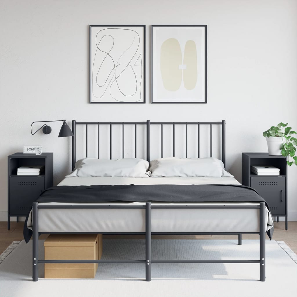 vidaXL Nočné stolíky 2 ks antracit 36x39x68 cm oceľ