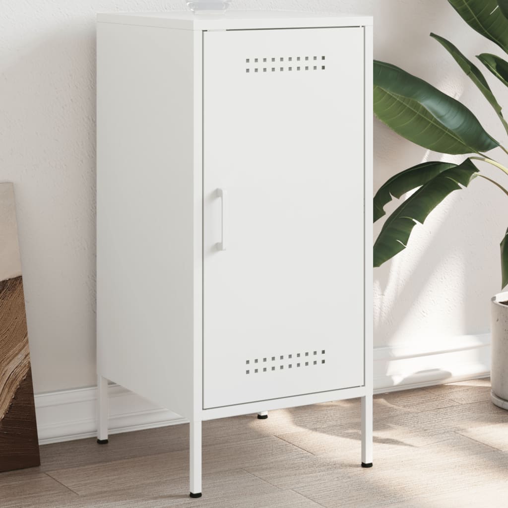 vidaXL Komoda biela 36x39x79 cm oceľ
