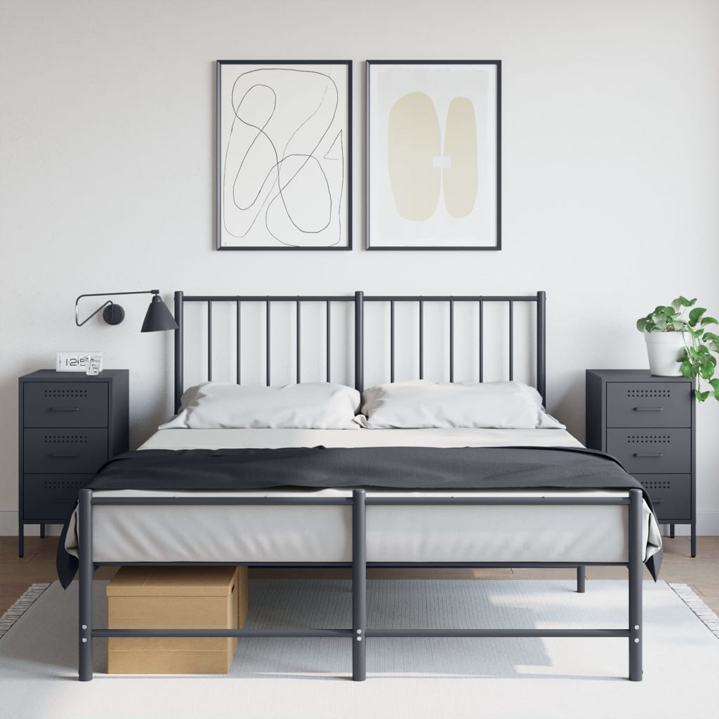 vidaXL Nočné stolíky 2 ks antracit 36x39x68 cm oceľ