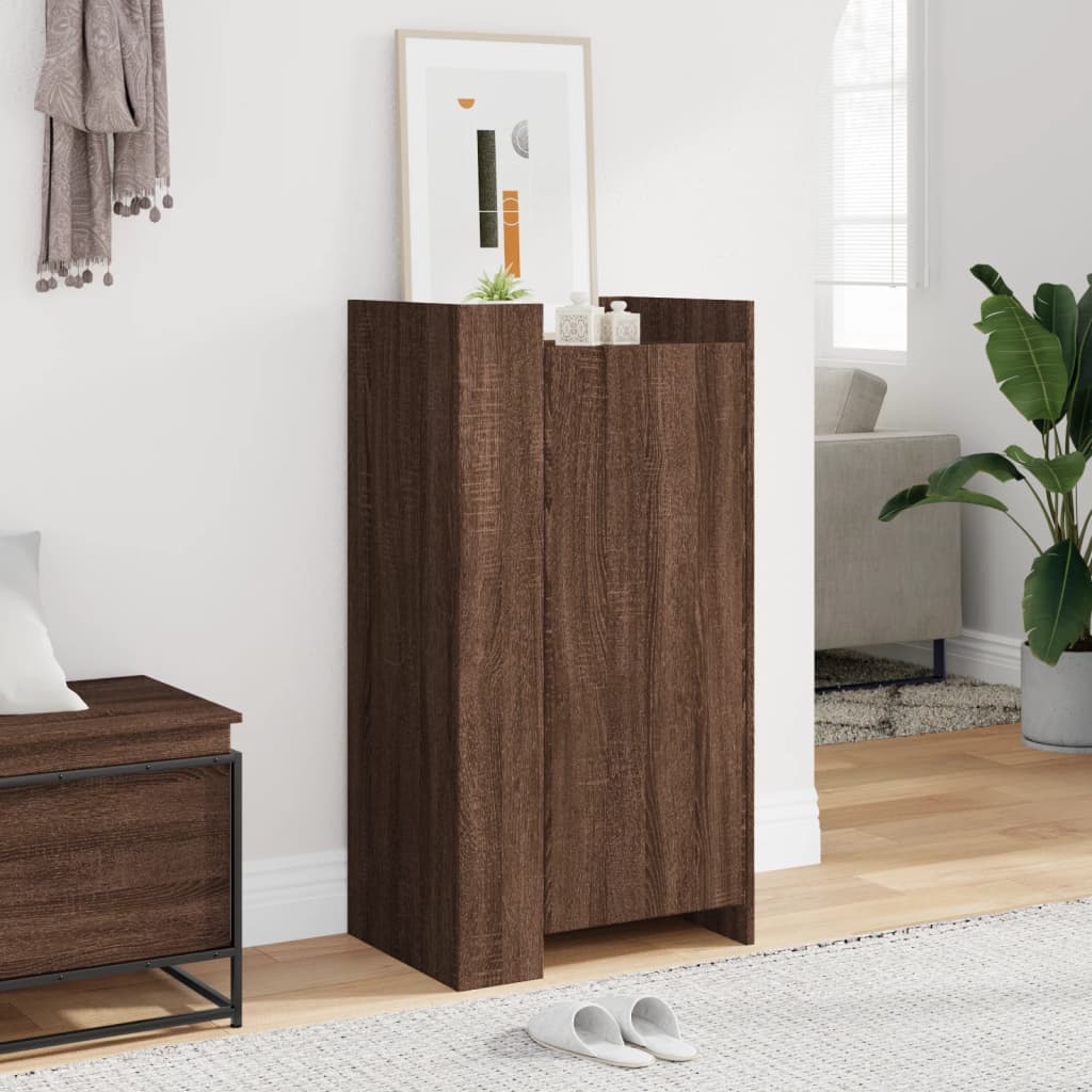 vidaXL Botník hnedý dub 52x37,5x100 cm kompozitné drevo