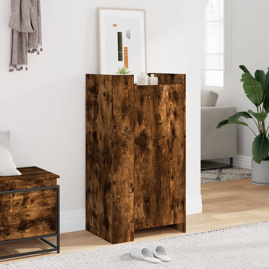 vidaXL Botník dymový dub 52x37,5x100 cm kompozitné drevo