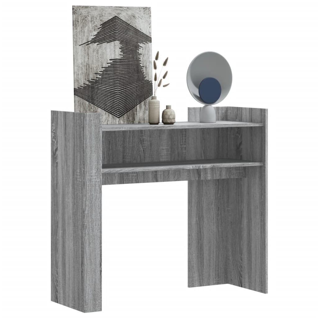 vidaXL Konzolový stolík sivý sonoma 100x35x90 cm kompozitné drevo