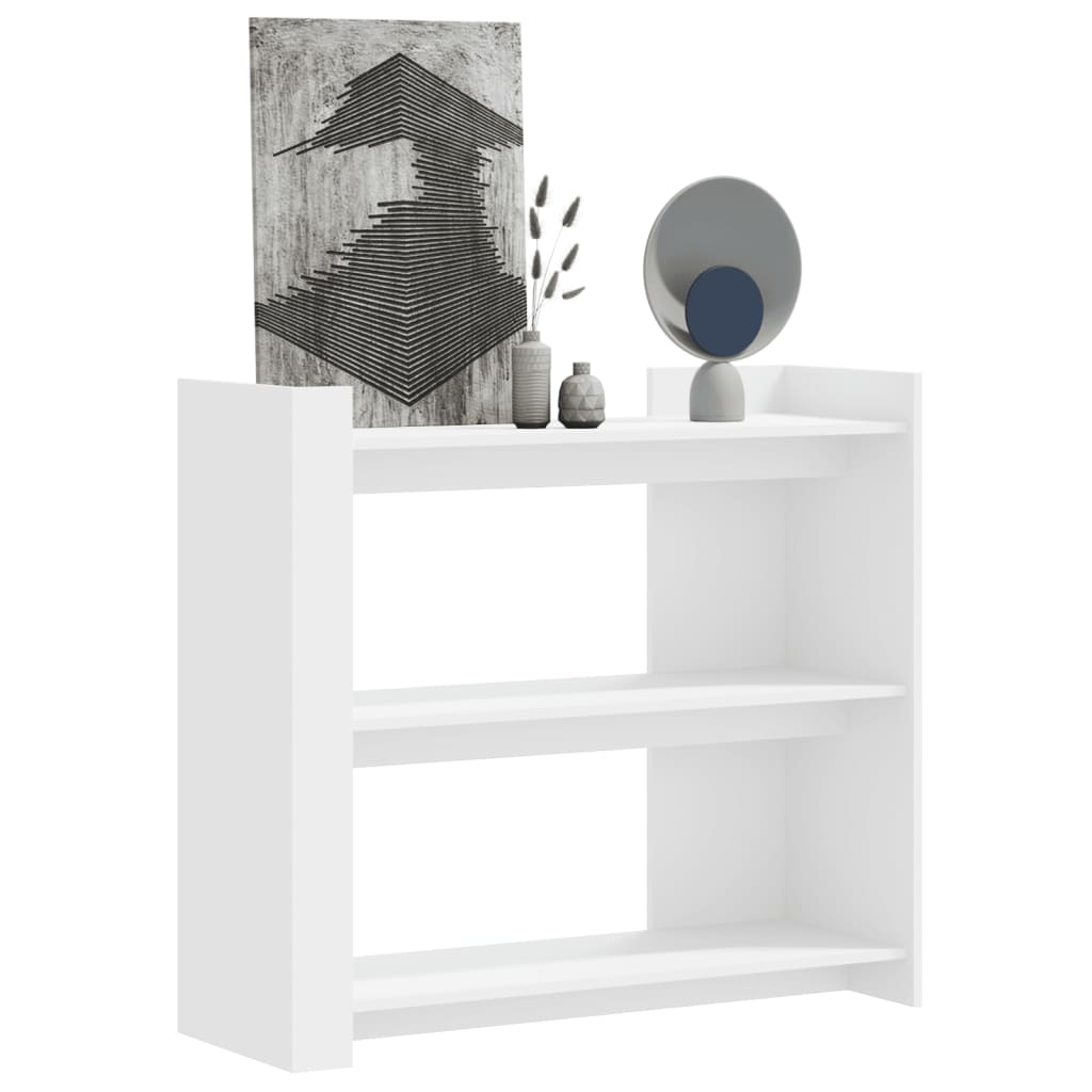 vidaXL Konzolový stolík biely 100x35x90 cm drevotrieska