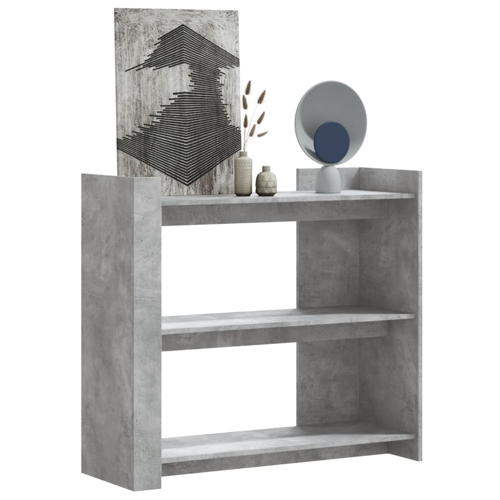 vidaXL Konzolový stolík betónový sivý 100x35x90 cm drevotrieska