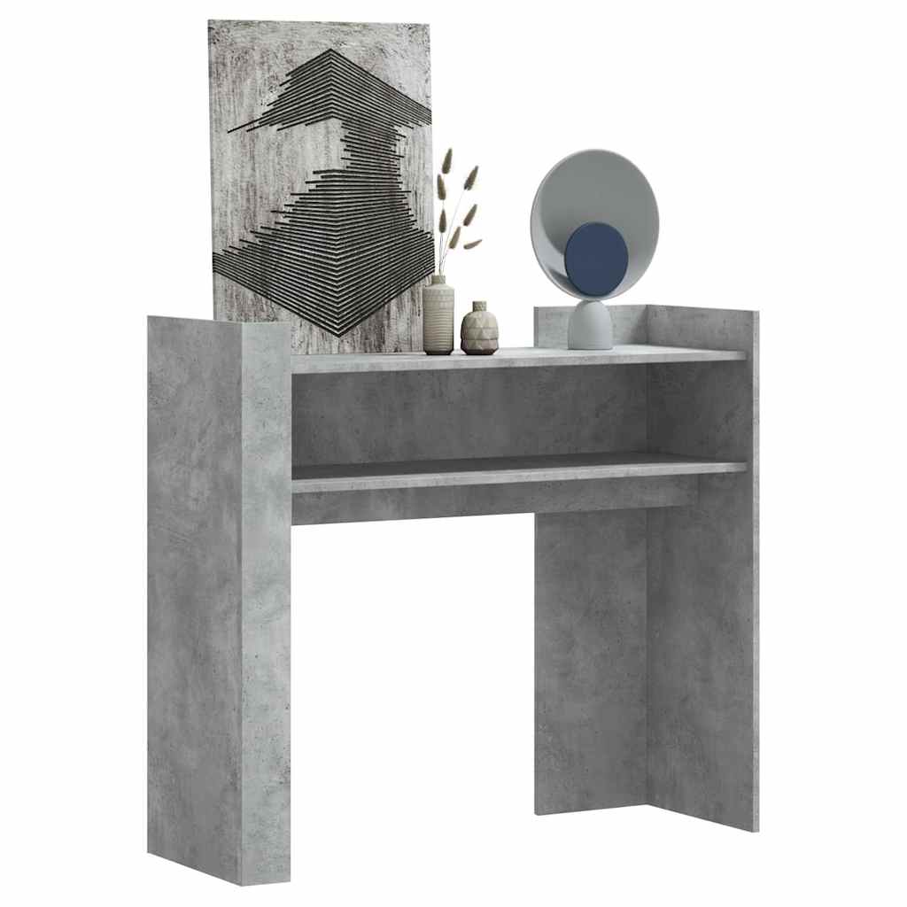 vidaXL Konzolový stolík betónový sivý 100x35x90 cm drevotrieska