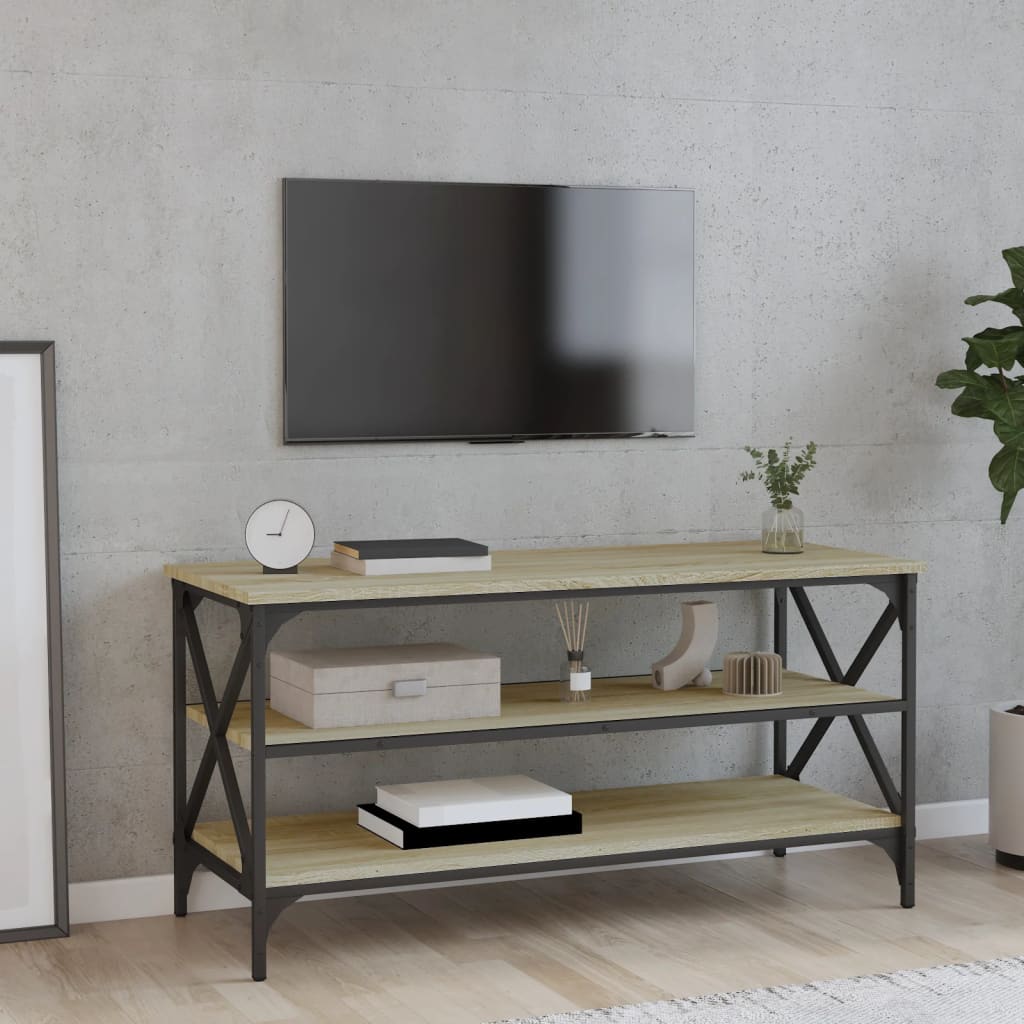 vidaXL TV skrinka dub sonoma 100x40x50 cm spracované drevo