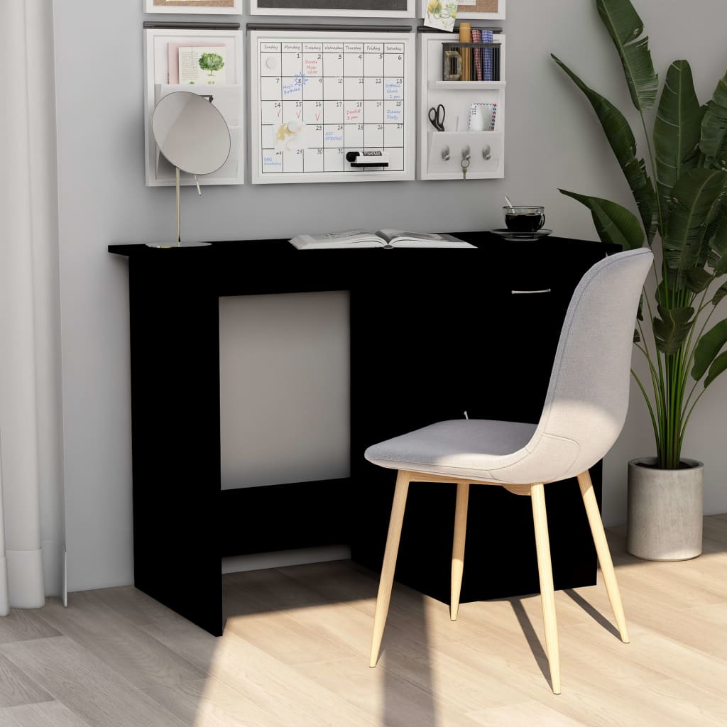 vidaXL Písací stôl, čierny 100x50x76 cm, kompozitné drevo