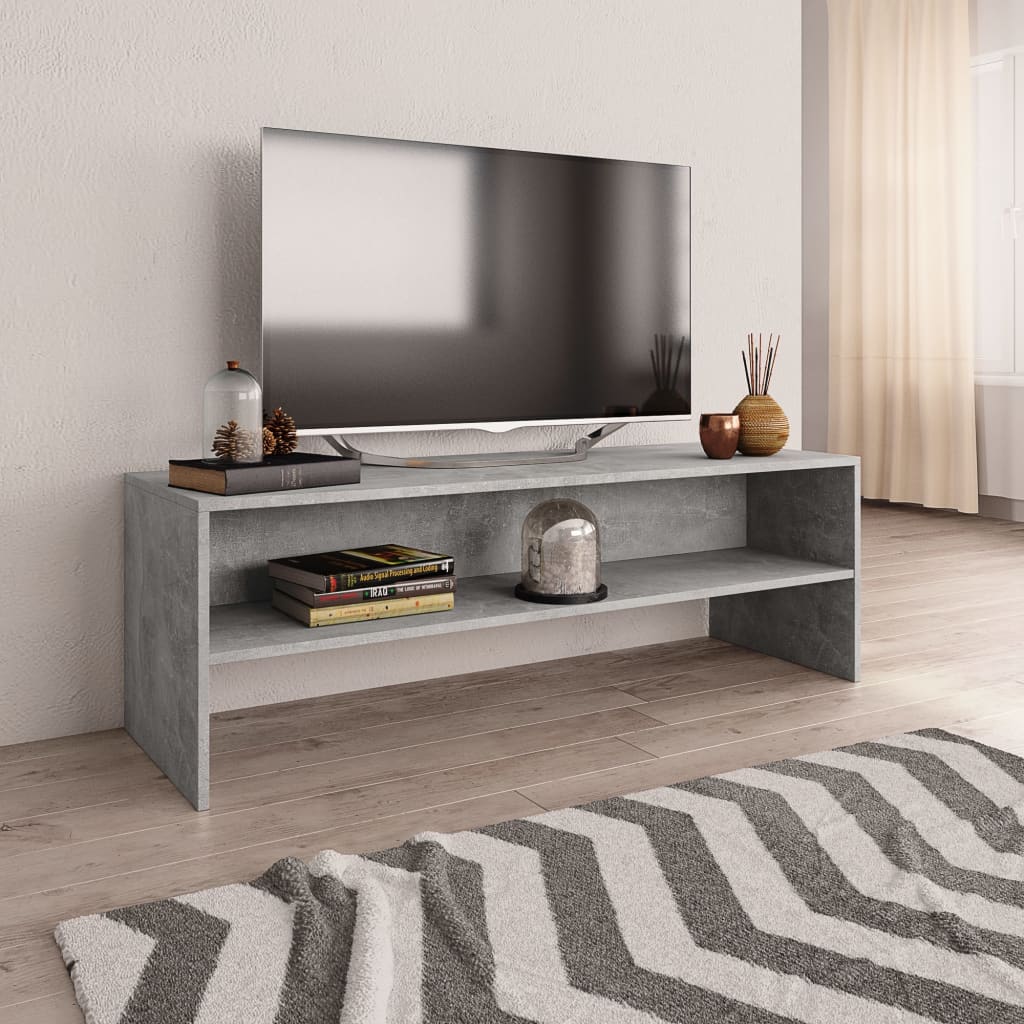 vidaXL TV skrinka betónovo-sivá 120x40x40 cm kompozitné drevo