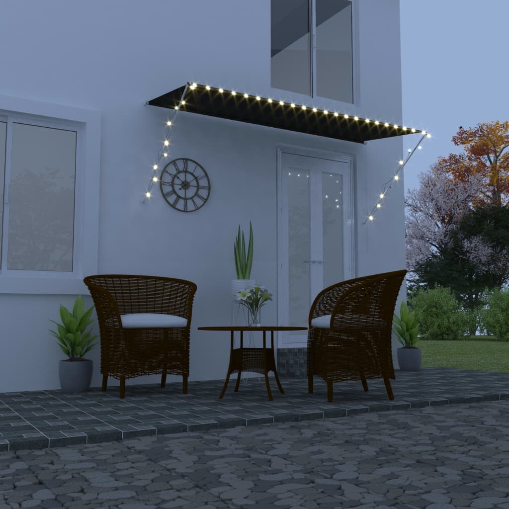 vidaXL Zaťahovacia markíza s LED 300x150 cm antracitová