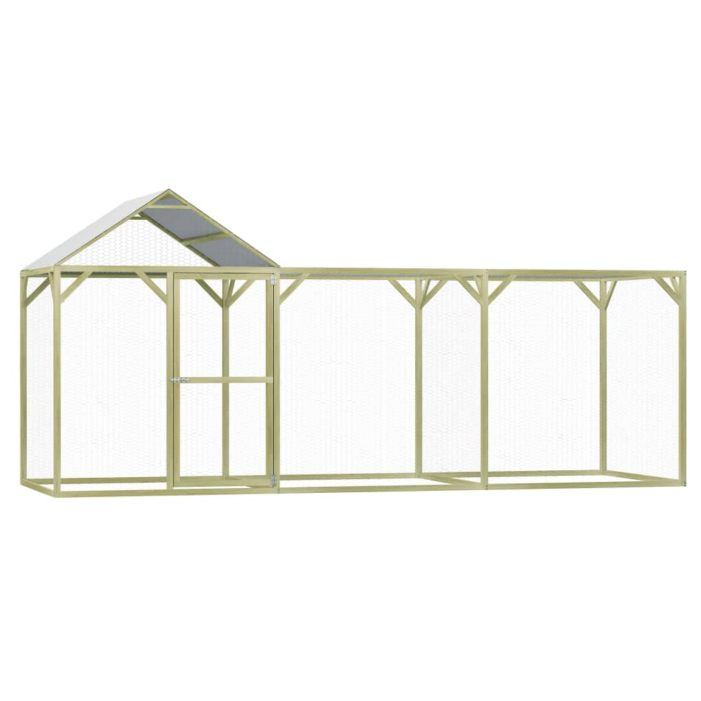vidaXL Klietka pre sliepky 4,5x1,5x2 m, impregnovaná borovica