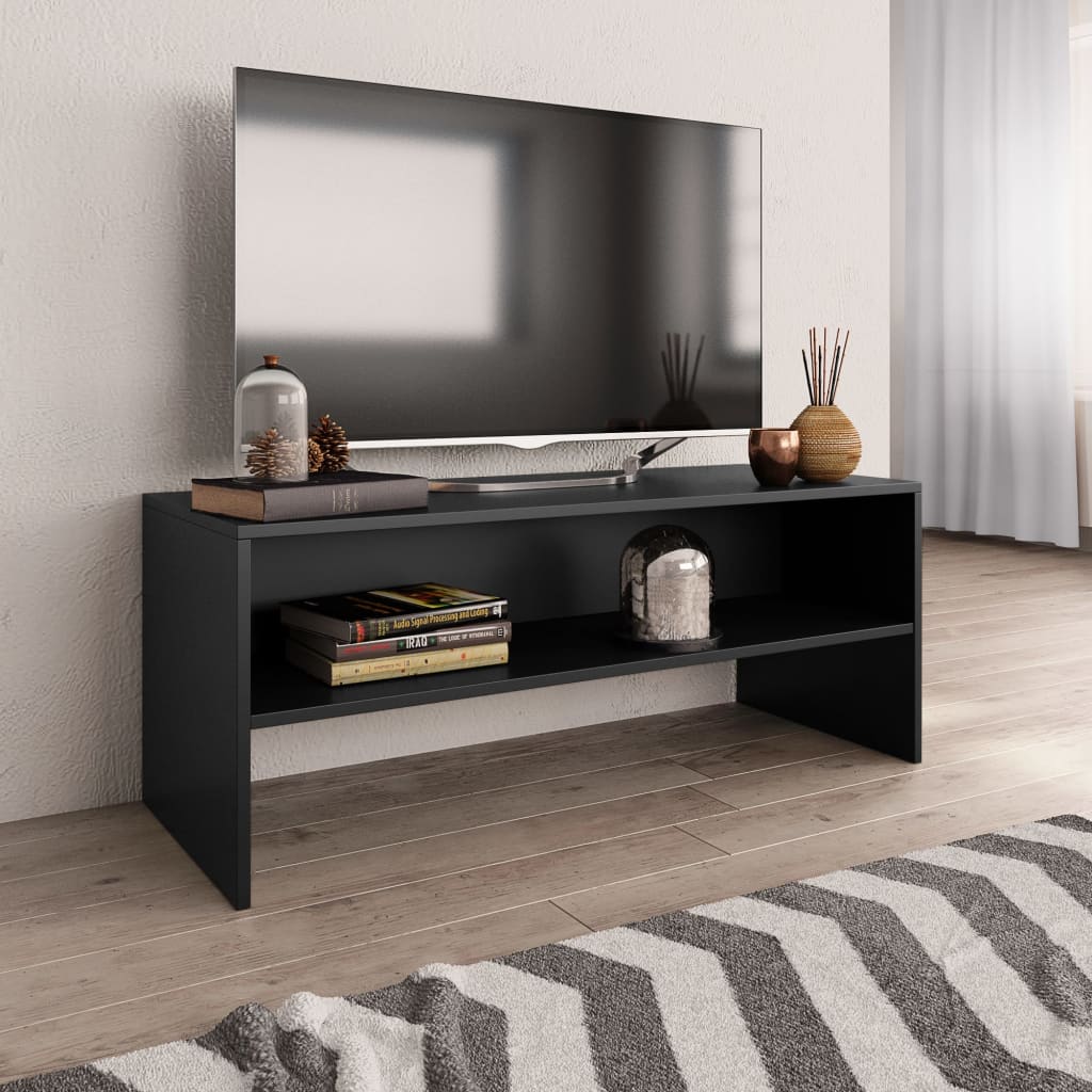 vidaXL TV skrinka, čierna 100x40x40 cm, kompozitné drevo