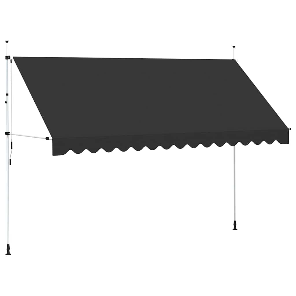 vidaXL Ručne zaťahovacia markíza, 400 cm, antracitová