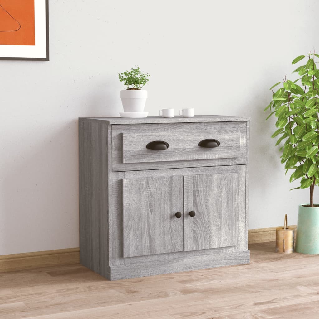 vidaXL Komoda sivá sonoma 70x35,5x67,5 cm spracované drevo