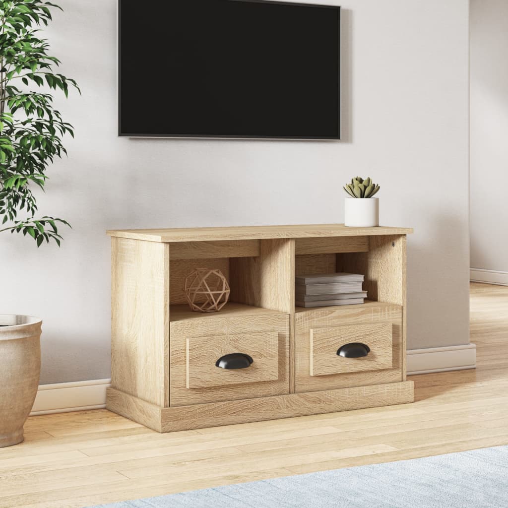 vidaXL TV skrinka dub sonoma 80x35x50 cm spracované drevo