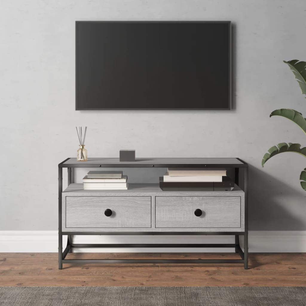 vidaXL TV skrinka sivý dub sonoma 80x35x45 cm spracované drevo