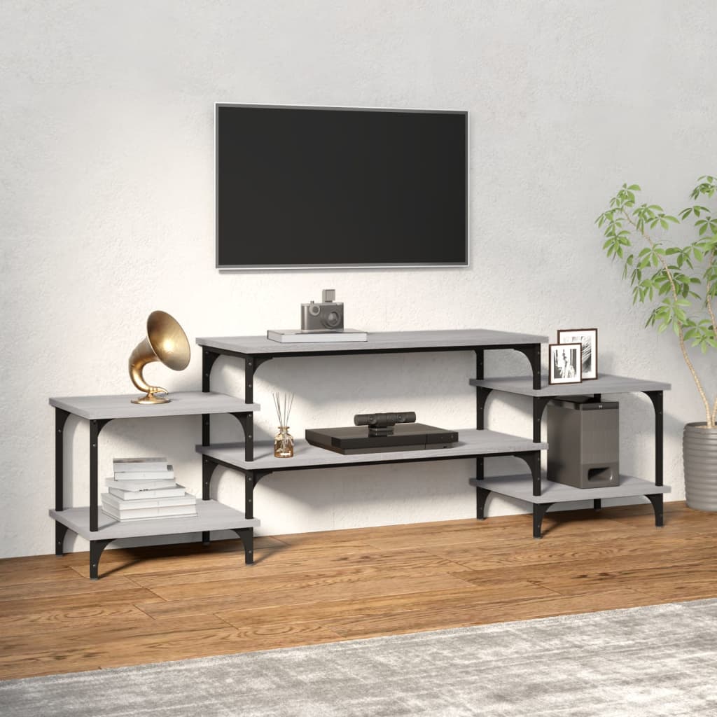 vidaXL TV skrinka sivý dub sonoma 157x35x52 cm spracované drevo
