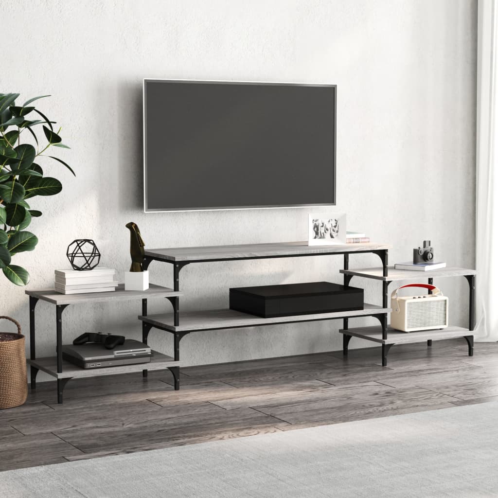 vidaXL TV skrinka sivá sonoma 197x35x52 cm spracované drevo