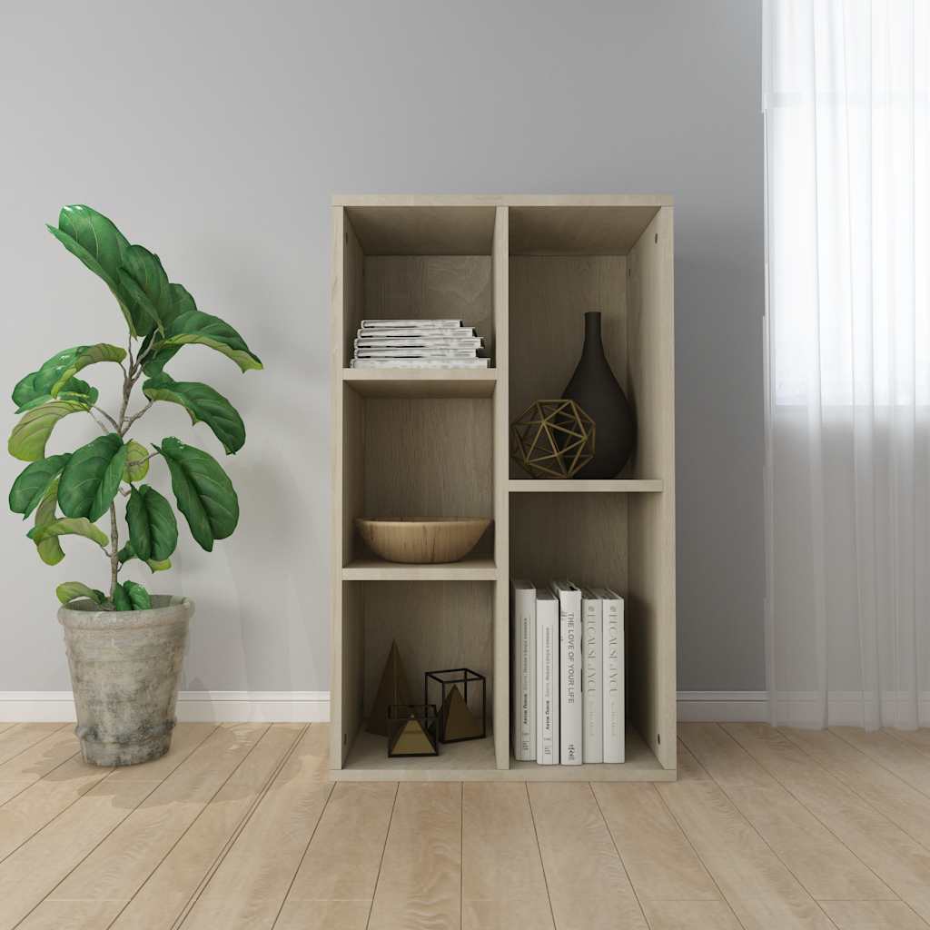 vidaXL Knižnica/komoda, dub sonoma 50x25x80 cm, kompozitné drevo
