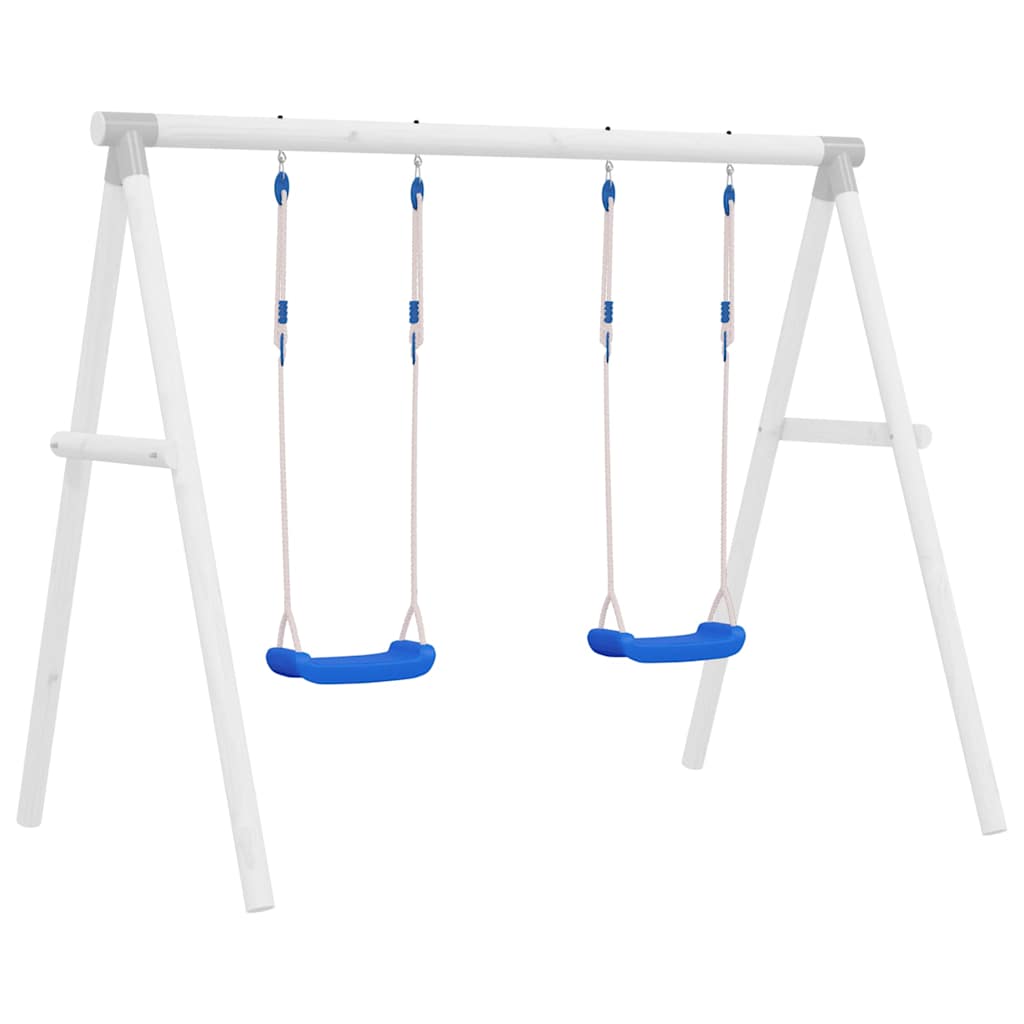vidaXL Sedadlá na hojdačku s lanami 2 ks modré 37x15 cm polyetylén