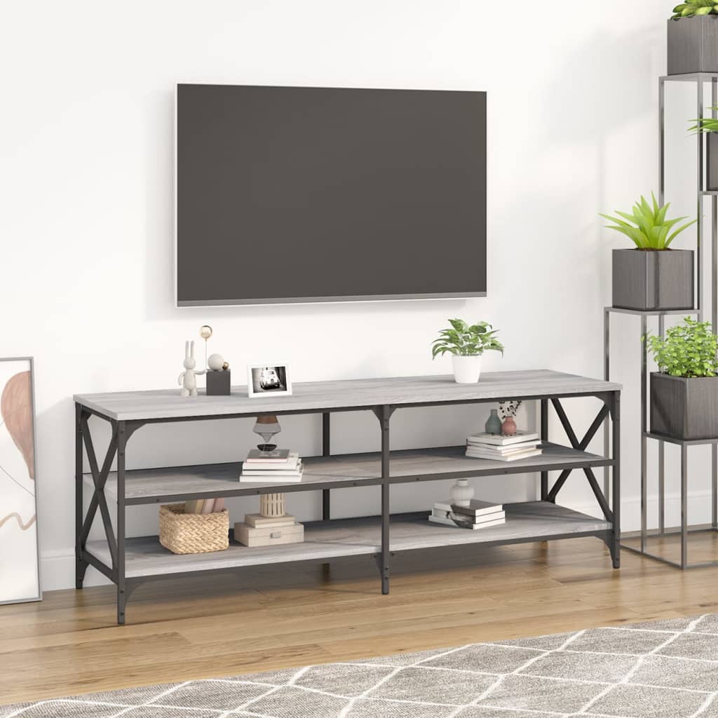 vidaXL TV skrinka sivý dub sonoma 140x40x50 cm spracované drevo