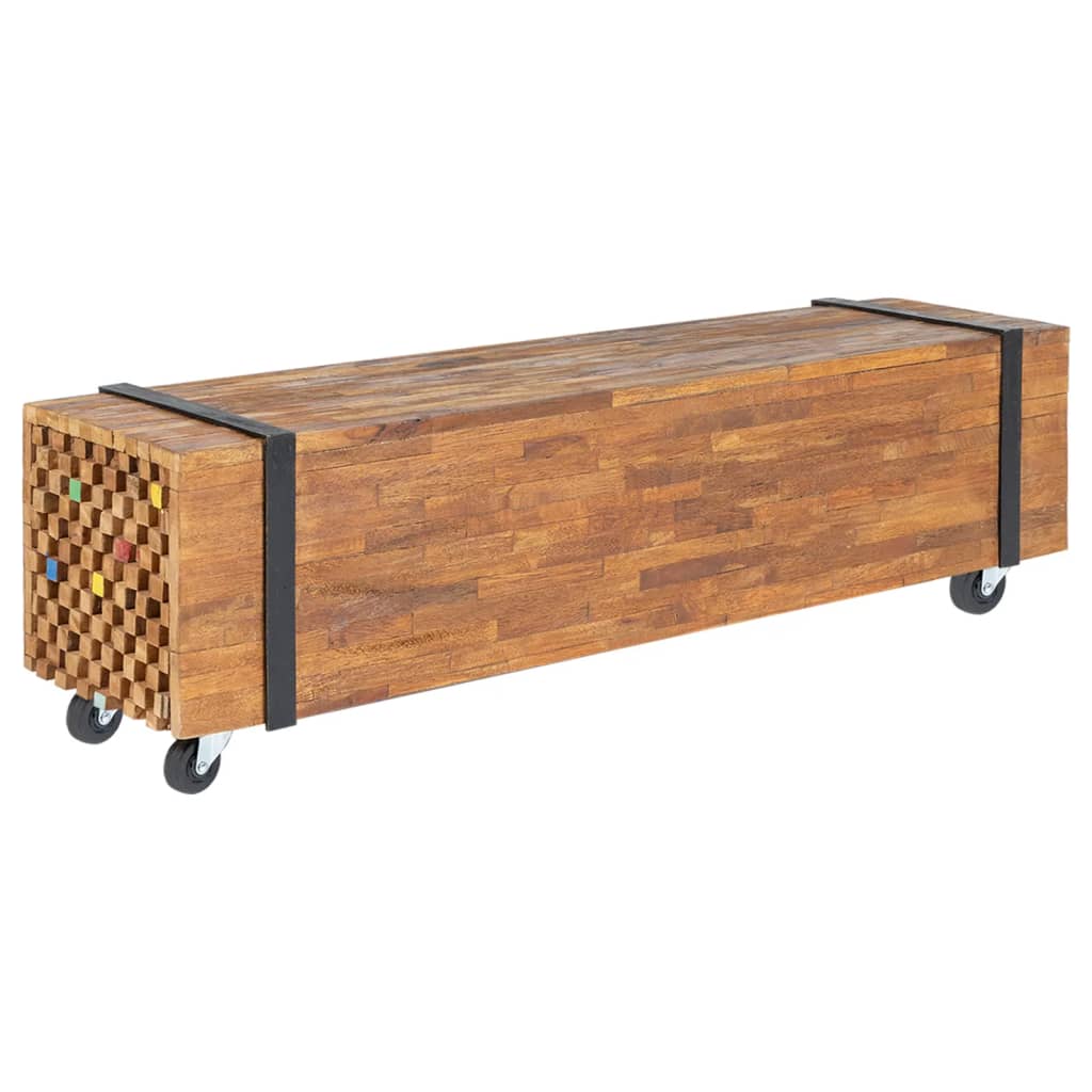 vidaXL TV stolík 110x30x32,5 cm masívne tíkové drevo