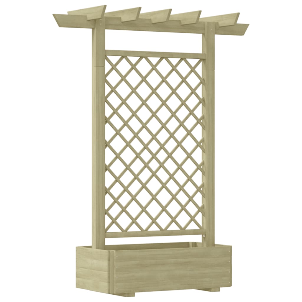 vidaXL Záhradná pergola s kvetináčom 162x56x204 cm, drevo