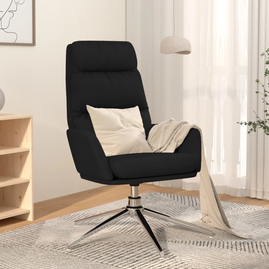 vidaXL Relaxačné kreslo čierne látkové