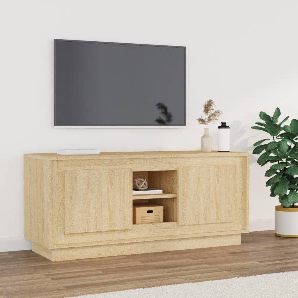 vidaXL TV skrinka dub sonoma 102x35x45 cm spracované drevo