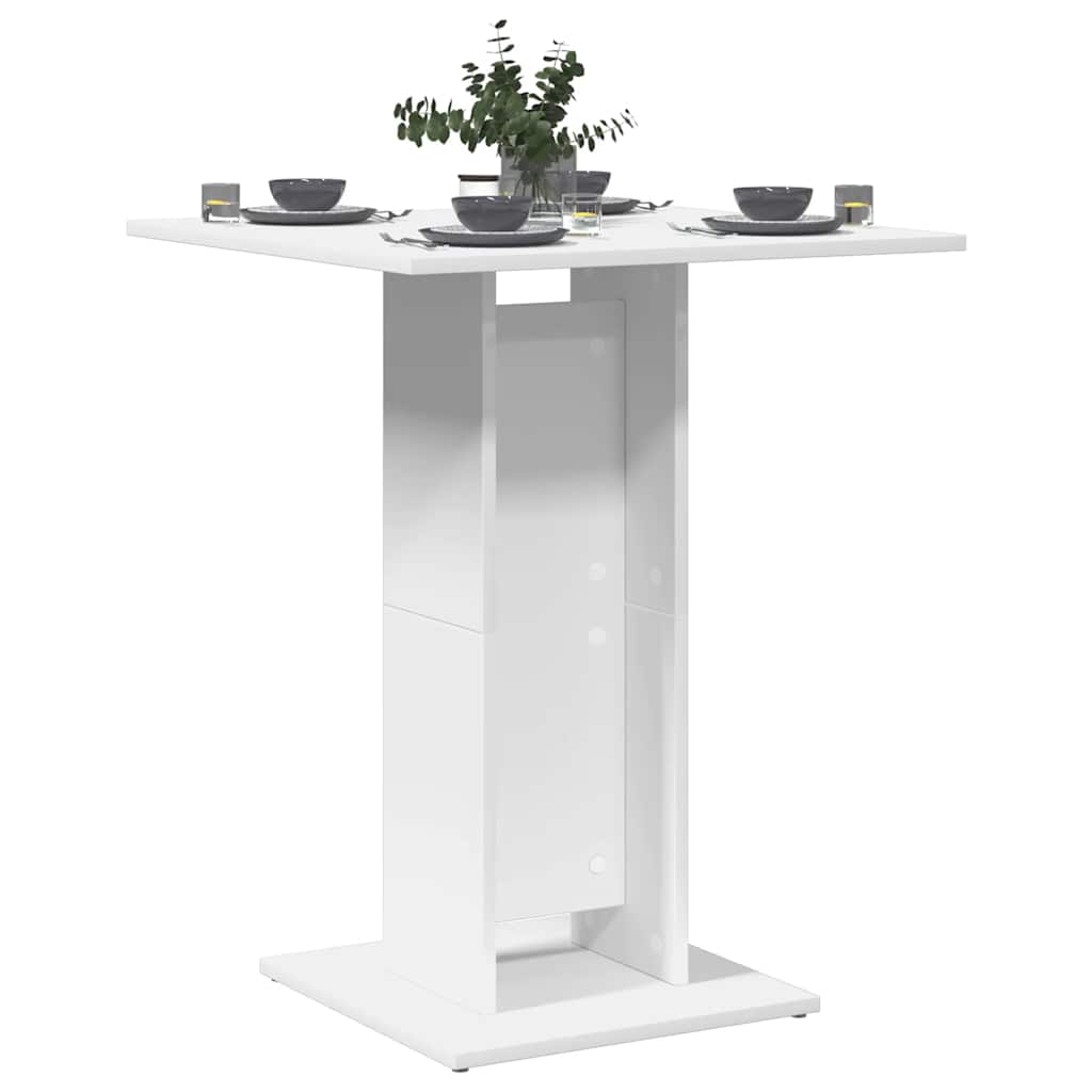 vidaXL Bistro stolík, biely 60x60x75 cm, kompozitné drevo