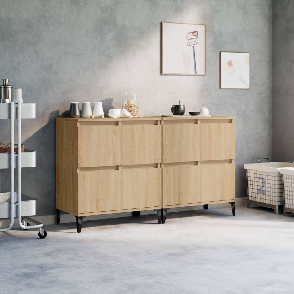 vidaXL Komody 2 ks dub sonoma 60x35x70 cm kompozitné drevo