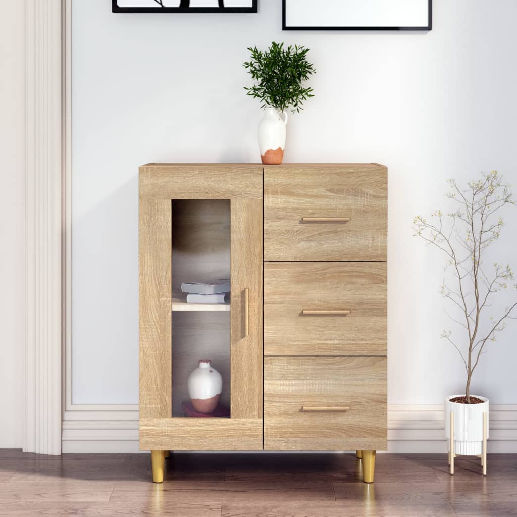 vidaXL Komoda dub sonoma 69,5x34x90 cm kompozitné drevo