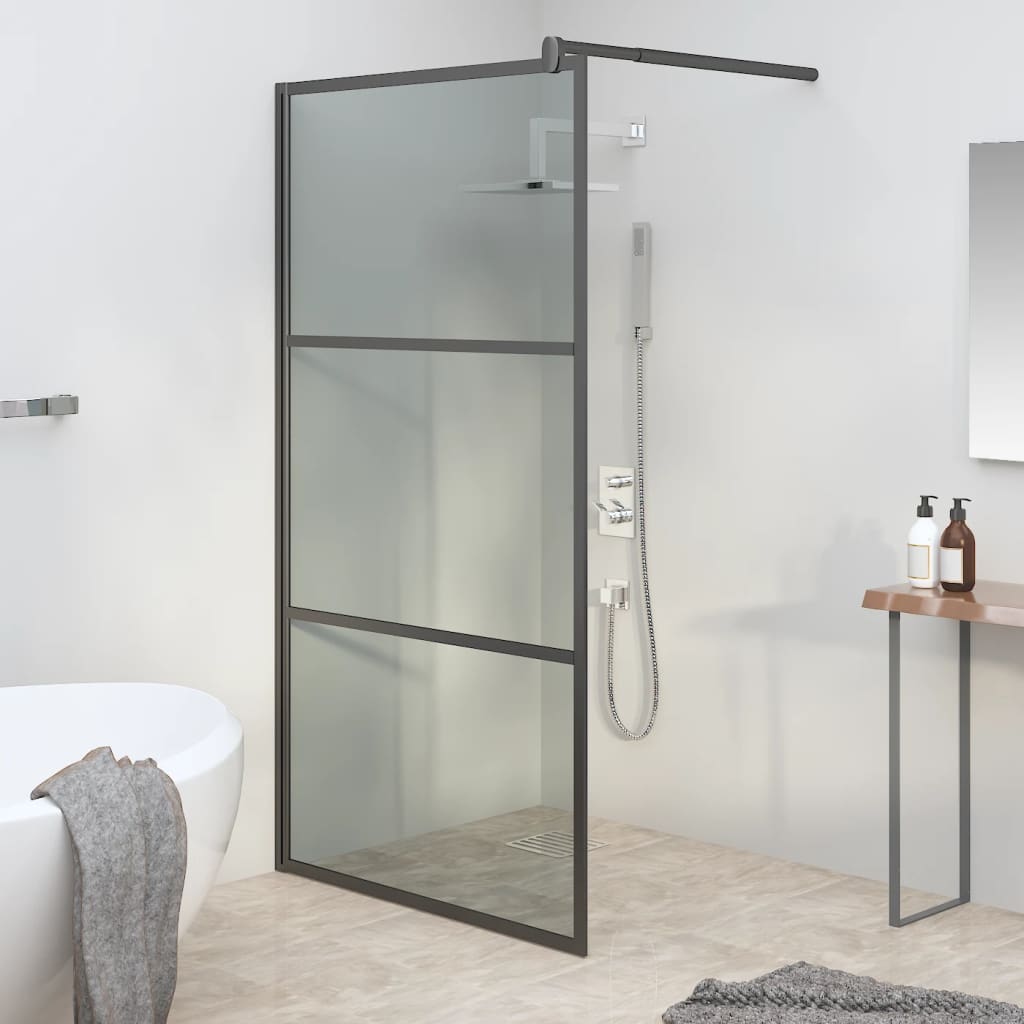 vidaXL Sprchová zástena 100x195 cm tmavé ESG sklo čierna